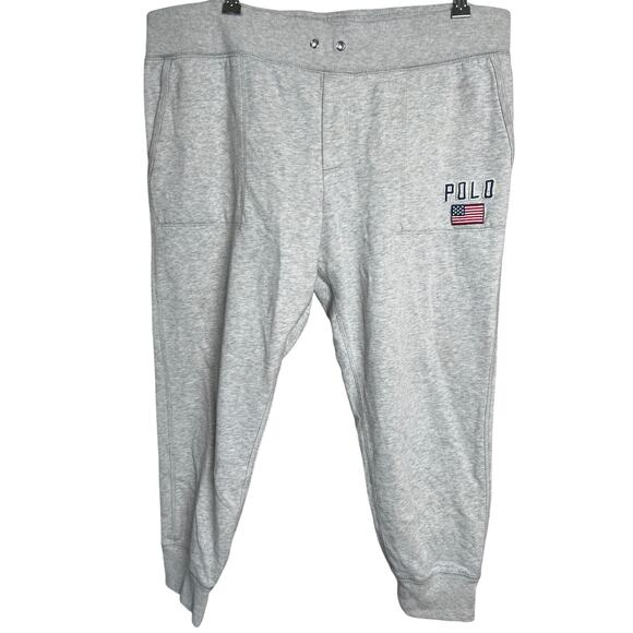 Polo Ralph Lauren XL Gray Sweatpants Joggers Cotton - Picture 1 of 7